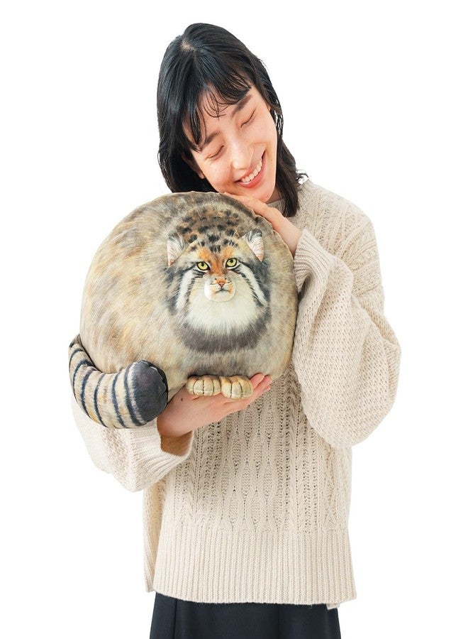 Sew Butiful Pallas Cat Stuffed Animal, 45cm/18inch Steppe Cat Plush Cute Plushies for Girls,Kitten Soft Plush Throw Pillow Doll Big Plush Toy Decoration Doll Gift for Kids, Boys, Girls Birthday Christmas - Image 3